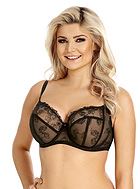 Luxurious bra, intricate lace, C to M-cup